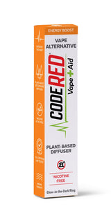 Code Red Vape Aid plant-based diffuser energy boost packaging on a white background