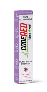 Code Red Vape Aid plant-based diffuser relaxation blend packaging on a white background